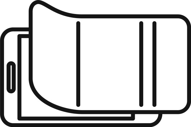 安全防护玻璃图标轮廓风格图片下载