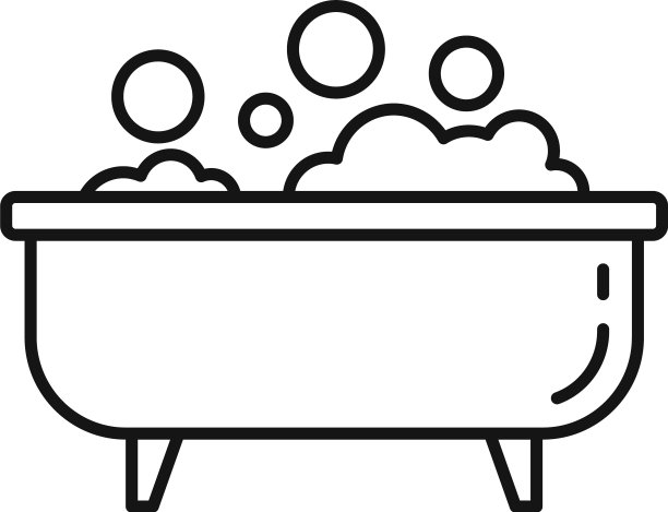 家按摩浴缸图标轮廓风格图片下载