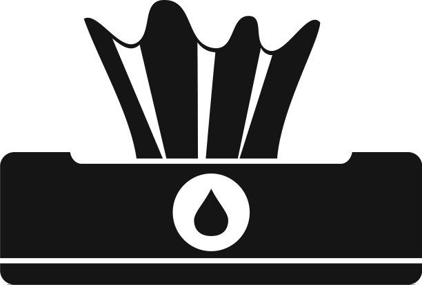 消毒湿餐巾图标简约风格图片下载