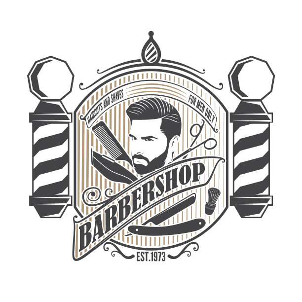 理发店标志海报或横幅设计概念图片下载