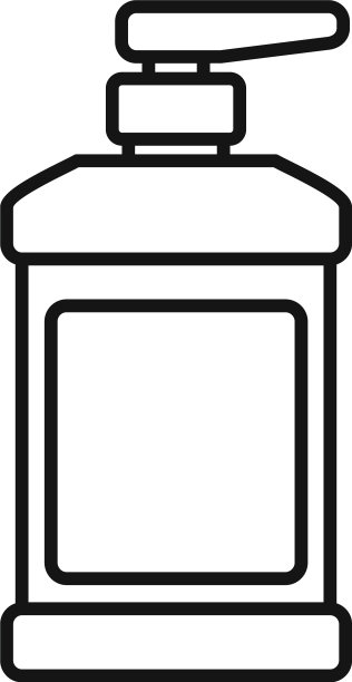 消毒液分配器图标轮廓图片下载