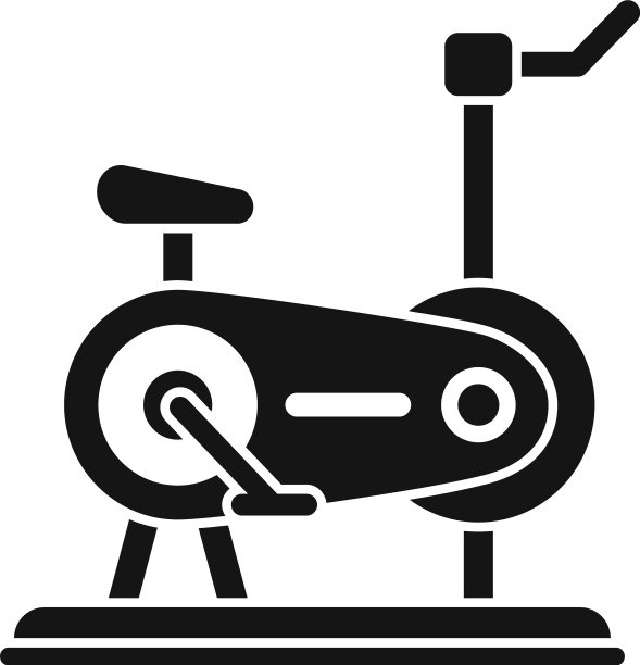 有氧运动自行车图标简单风格图片下载