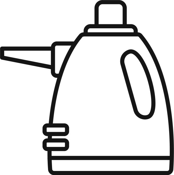 纯净蒸汽清洁器图标轮廓风格图片下载