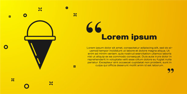 黑色火锥桶图标孤立在黄色上图片下载