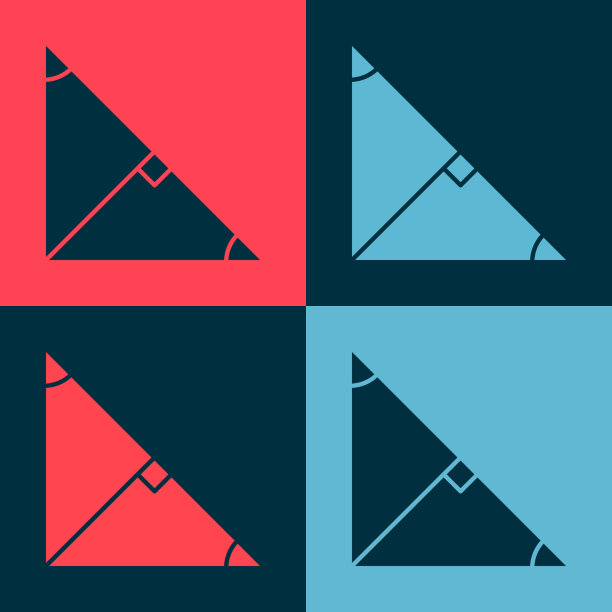 波普艺术角的等分线，一个孤立的三角形图标图片下载