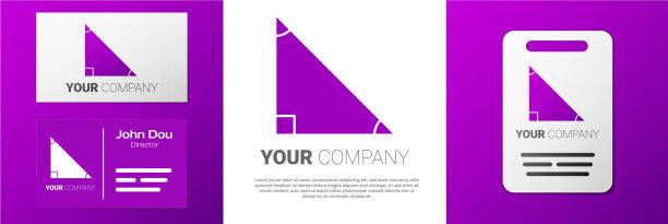 图标类型三角形数学图标孤立在白色图片下载