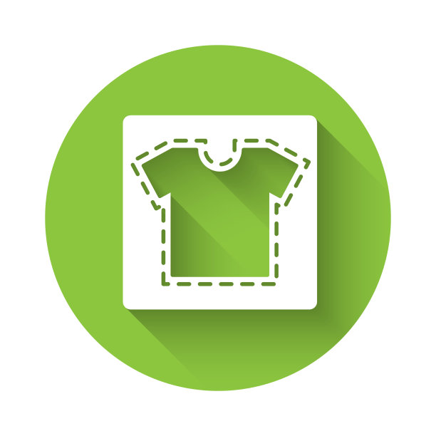 白色缝纫图案图标与长孤立图片下载