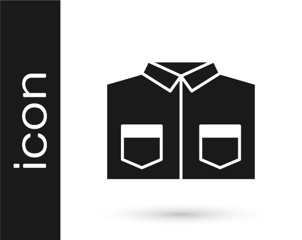 黑色衬衫图标孤立在白色背景图片下载