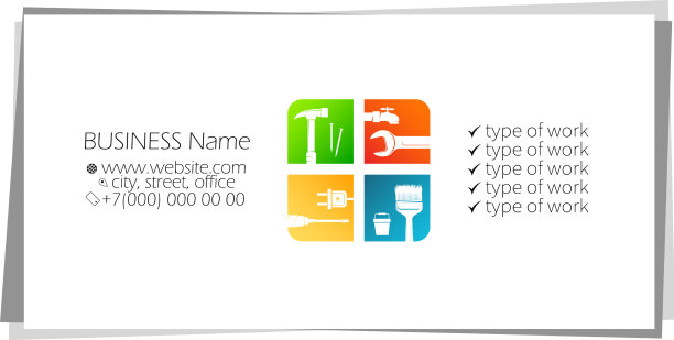 名片杂工维修和协助图片下载