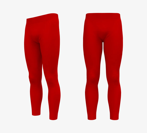 空白打底裤模型，正面和侧面的观点。运动裤。图片下载