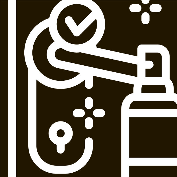 钥匙孔消毒图标字形图片下载