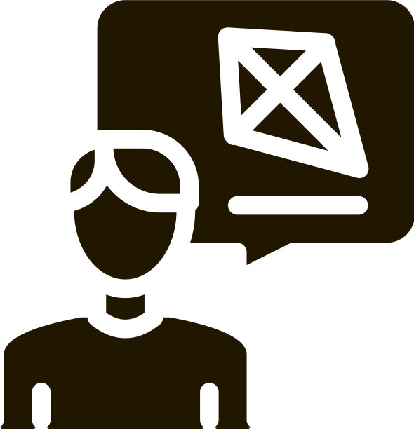 人类渴望飞翔的风筝图标字形图片下载