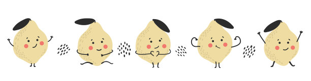 手绘微笑柠檬收藏图片下载