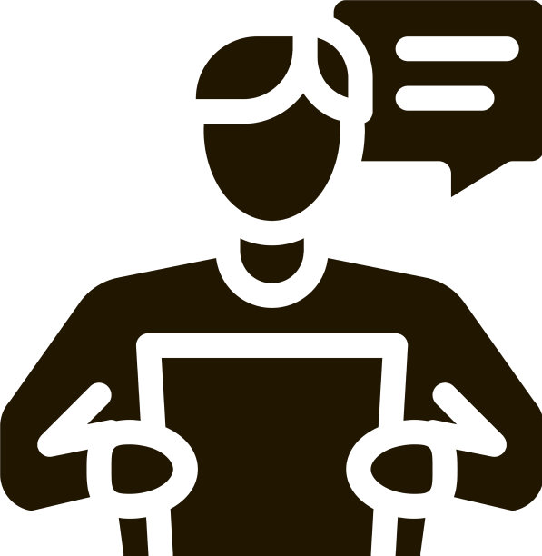 演讲者朗读从纸列表图标字形图片下载