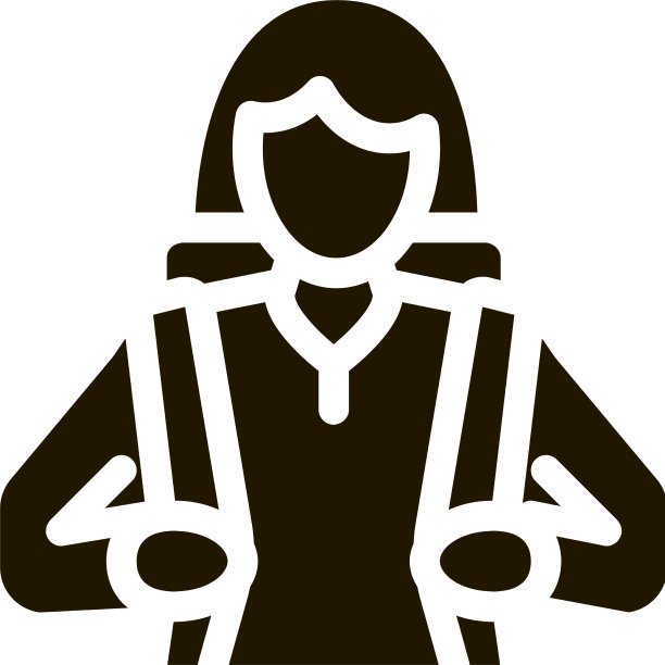 女游客剪影图标字形图片下载