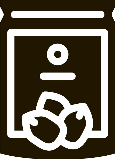 坚果包装图标字形图片下载