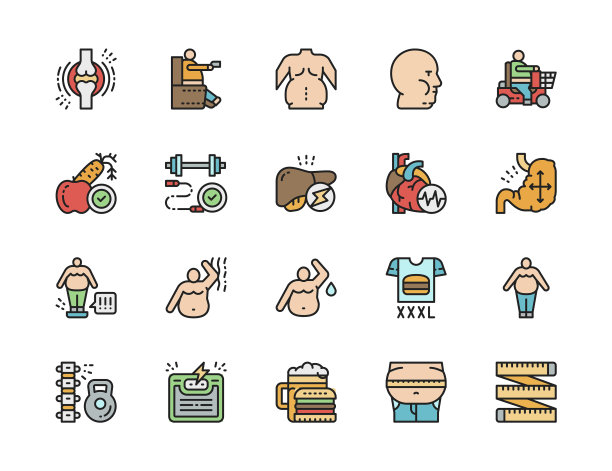 设置肥胖平色线图标肥胖脸图片下载