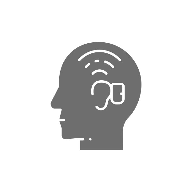 骨锚定助听器巴哈灰色图标图片下载