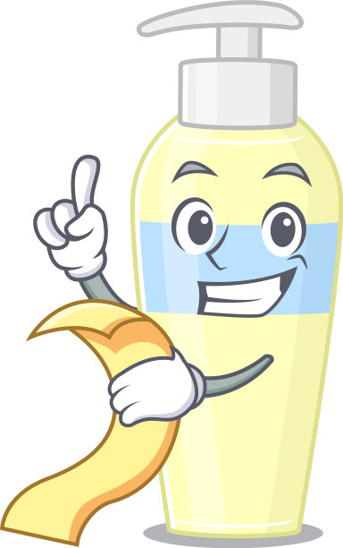 血清吉祥物角色风格与菜单上的他图片下载