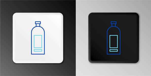 线瓶洗发水图标孤立在灰色图片下载