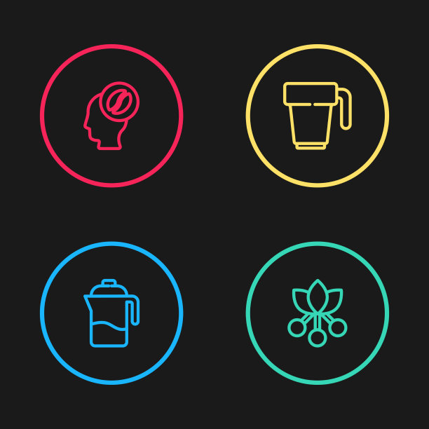 Set line法压咖啡豆支杯图片下载