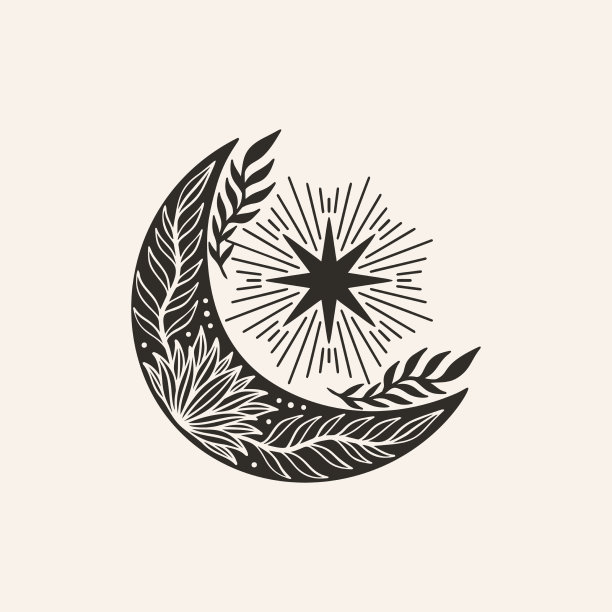 月亮新月花曼陀罗占卜波西女巫图片下载