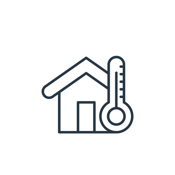 温度控制图标向量从智能家居概念。细线插图的温度控制可编辑的行程。温度控制线性标志，用于web和移动应用程序，标志，打印。图片下载