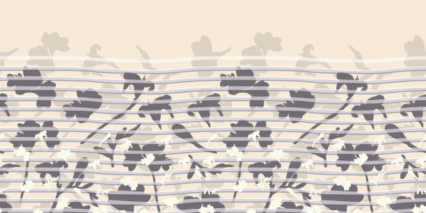 装饰层花剪影纹理边界与手绘条纹。图片下载