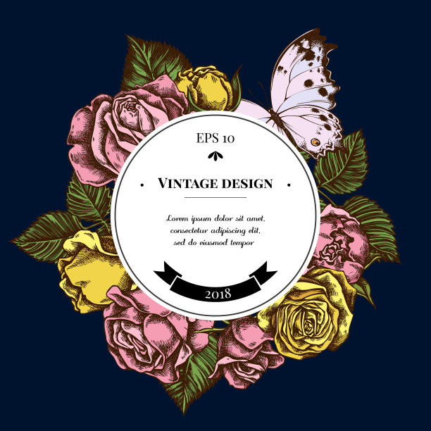 徽章超过设计与森林珍珠母图片下载