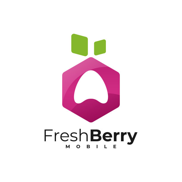 标志新鲜浆果梯度彩色风格图片下载