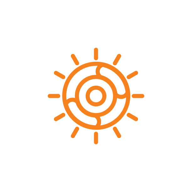 阳光光线漩涡线条艺术符号图片下载