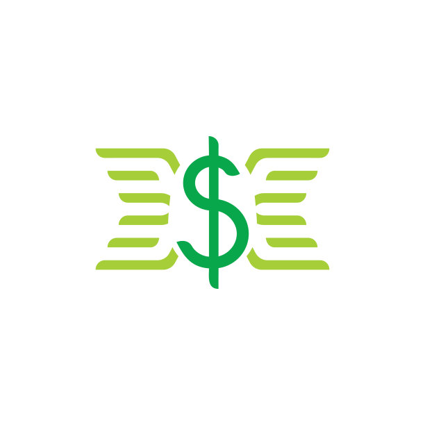 金钱翅膀条纹天使形状装饰图片下载