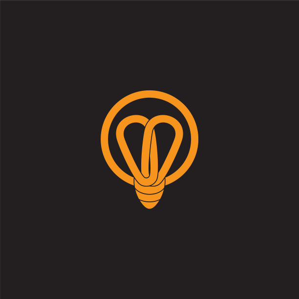 灯泡线线亮设计符号图片下载