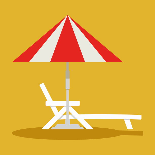 躺椅休息室或日光浴床与海滩图片下载