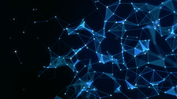 从线和点抽象技术背景。丛空间几何背景图片下载