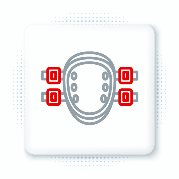 在白色背景上隔离的护膝图标图片下载