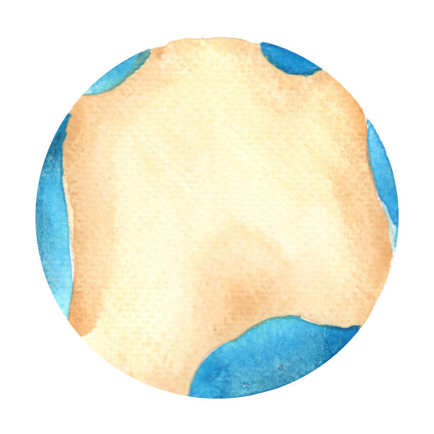 沙地面和海水俯视图横幅水彩装饰对海洋生命的概念。图片下载