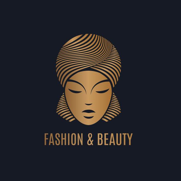 美容院的标志。漂亮的女人肖像。前视图。图片下载