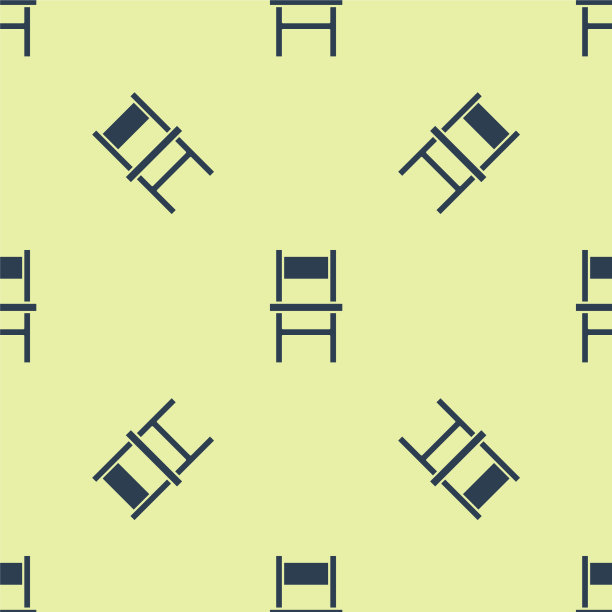 蓝色椅子图标隔离无缝图案上图片下载