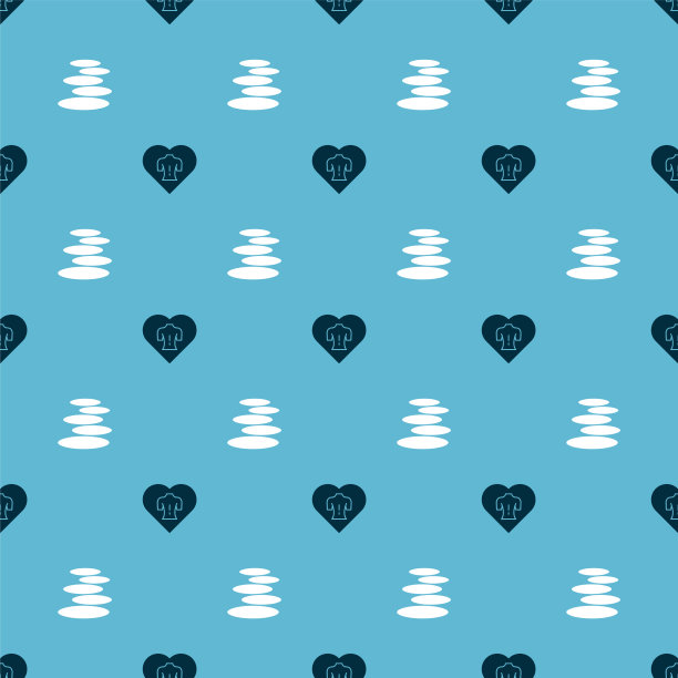 设置按摩和堆叠热石头在无缝图片下载