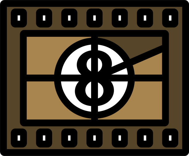 带有倒计时图标的电影帧图片下载