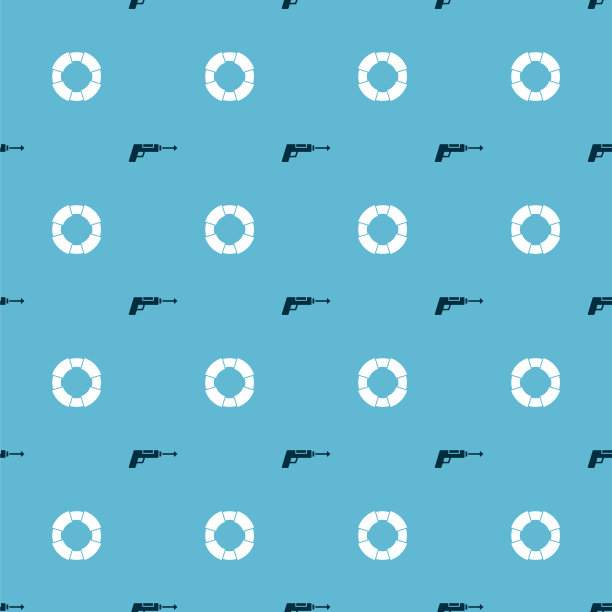 将鱼叉和救生圈置于无缝位置图片下载