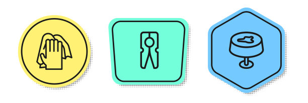 设线清洗服务衣夹和污渍图片下载