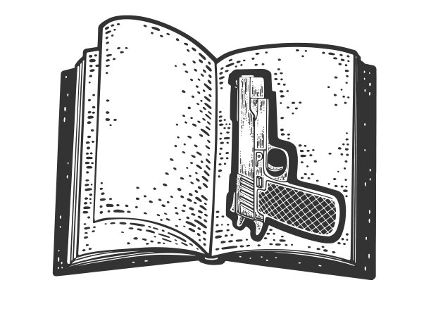 手枪藏在书里图片下载