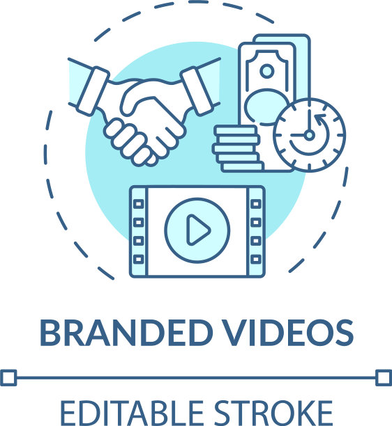 品牌视频概念图标图片下载