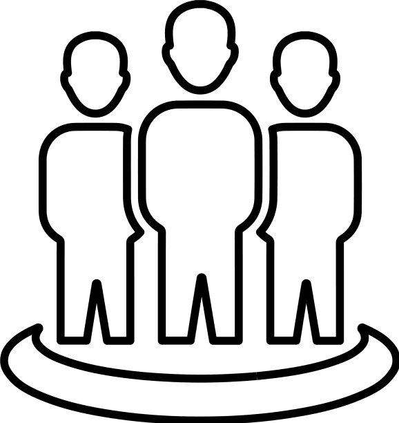 商业领导团队人物轮廓图标图片下载