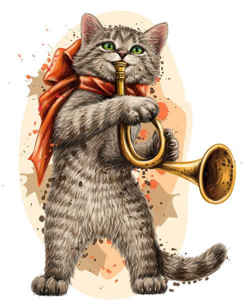 猫的颜色可爱的小猫用管子图片下载