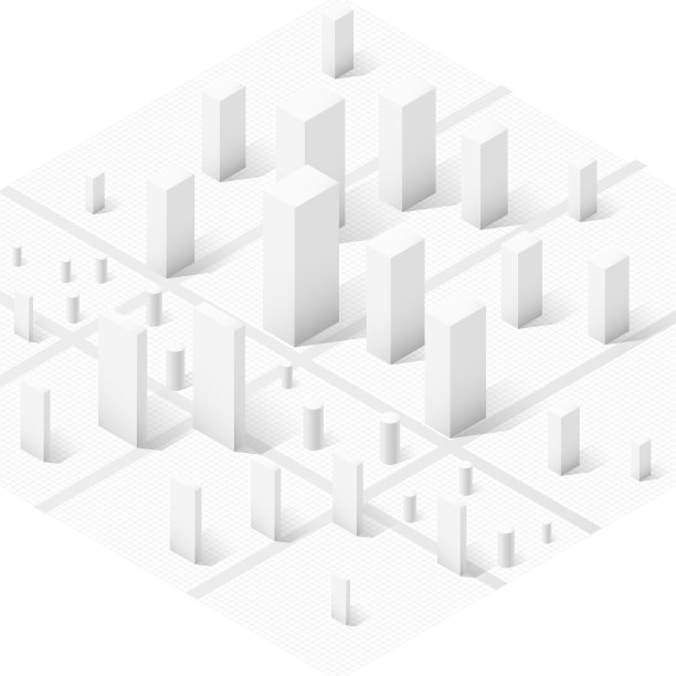 等距视图摩天大楼办公图片下载