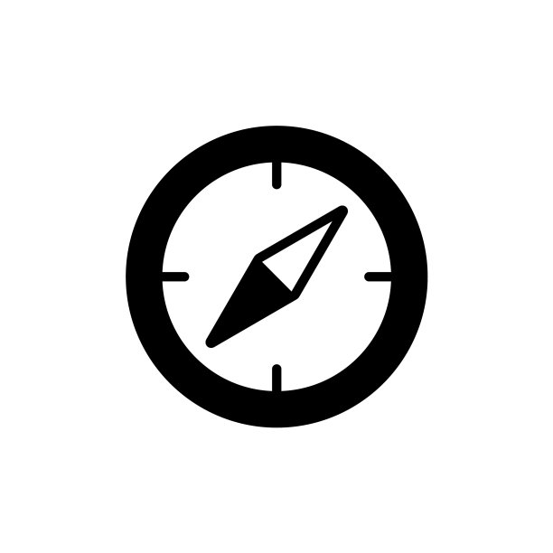罗盘扁平字形图标导航标志图片下载