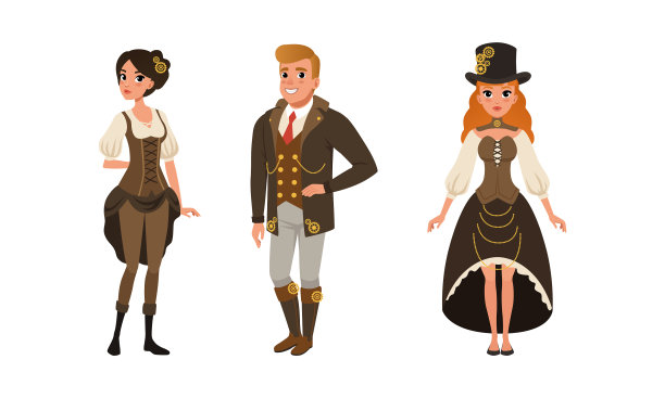 让人们穿上复古风的蒸汽朋克图片下载